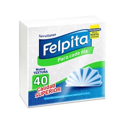 Servilletas Felpita de Mesa 33x30 Paquete 40 Unidades