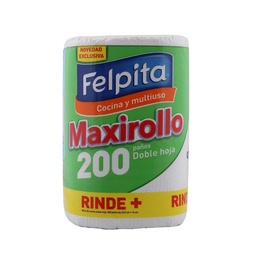 Rollos de Cocina Maxirollo 200 Paños Felpita 2.8m