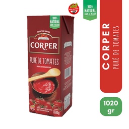 Puré de Tomate 100% Natural Corper 1020g