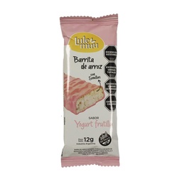 Barra de Arroz Bañada en Frutilla Lulemuu 12g