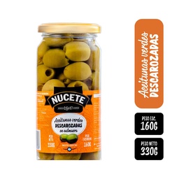 Aceitunas Verdes Nucete   Descarozada    Frasco 330 gr