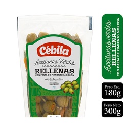 Aceitunas Verdes Rellenas Cébila 180 gr