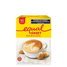 Edulcorante Equalsweet Sucralosa 0 Calorias Caja Sobres x 50