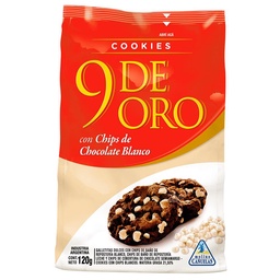 Cookies Chips Blancos 9 de Oro Paq 120 grm