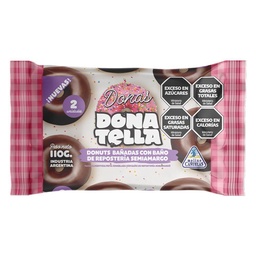 Donas Congeladas Bañadas Chocolate Semi Donatella 110g