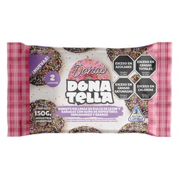 Donas Congeladas Bañadas en Chocolate Semi Amargo Donatella 150g