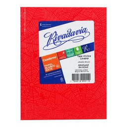 Cuaderno A5 Rivadavia  50 Hojas Rayadas Rojo