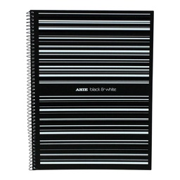 Cuaderno Arte 29.7 Rayado Tapa Negra B&w . . .