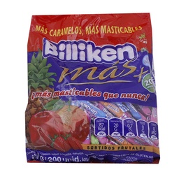 Caramelos Billiken Blando Frutal Paq 600 grm