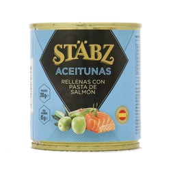 Aceitunas Rellenas con Salmón Stabz Lat 200 grm