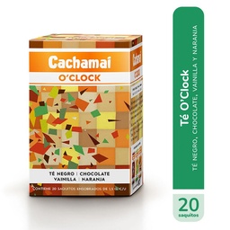 Té Negro, Chocolate, Vainilla y Naranja Cachamai Caja 20 Saquitos