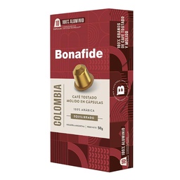 Café en Cápsulas Tostado Molido Colombia Bonafide 50g