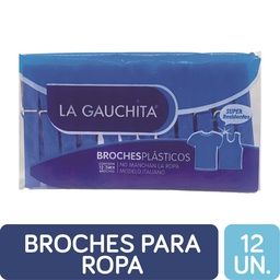 Broche Plástico La Gauchita x12 uni