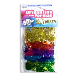 Brillantina Sifap con Formas Varios Colores 5 Bolsas