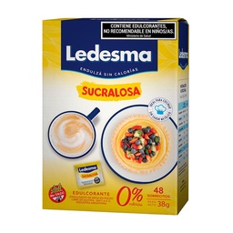 Edulcorante Ledesma 0% Calorias Caja Sobres x 50