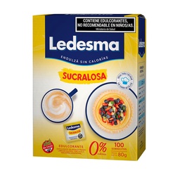 Edulcorante Ledesma 0% Calorias Caja Sobres x 100