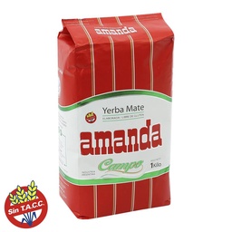 Yerba Mate Amanda  con Palo Campo Paquete 1 kg