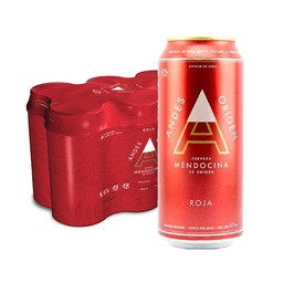 Cerveza Red Andes   Pack Latas 473 cc 6 Unidades