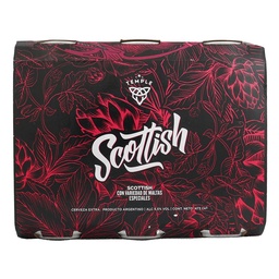 Cerveza Scottish Lager Temple   Pack Latas 473 cc 6 Unidades