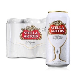 Cerveza  Stella Artois  Pack Latas 473 cc 6 Unidades