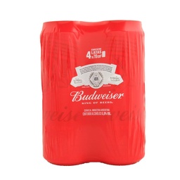 Cerveza Budweiser Pack x4 uni 710cc