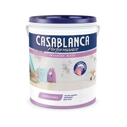 Pintura Latex Interior Mate Casablanca Performance 4 l Superlavable