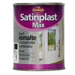 Esmalte Satinado Brilloplas Sintético Satinado Negro 1l Sinteplast