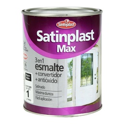 Esmalte Mate Satinplas Sintético Negro 1l Sinteplast