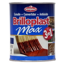 Esmalte Brillante Brilloplas Max Azul 1l Sinteplast