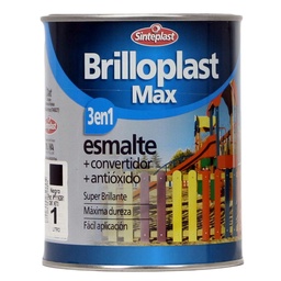 Esmalte Brillante Brilloplas Max Negro 1l Sinteplast