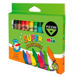 Crayones Pizzini Super Crayones 12 Unidades