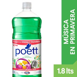 Limpiador Líquido Aromatizante Poett Música en Primavera 1.8 lts