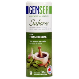 Sal Fina Modificada en Sodio con Finas Hierbas Genser 250gr