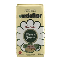 Yerba Mate Menta y Gengibre Verde Flor 500g