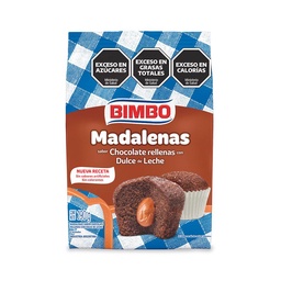 Madalenas Chocolate Rellenas con Ddl Bimbo 190g