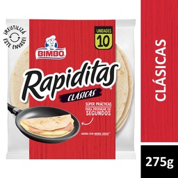 Tortillas Clásicas Rapiditas 10u