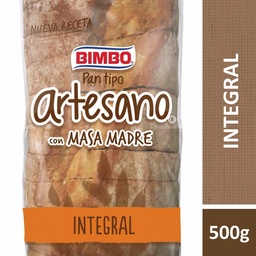 Pan Artesano Integral con Masa Madre Artesano 500g