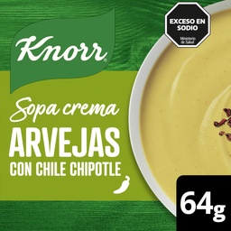 Sopa Crema de Arvejas con Chile Chipotle Knorr 64gr