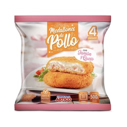 Medallones de Pollo con Jamón y Queso Artico 500g