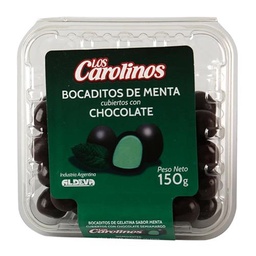 Bocaditos de Menta Cubiertos C/chocolate Los Carolinos Pot 150 grm