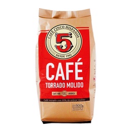 Café Molido Los 5 Hispanos Paquete 500 gr