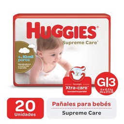 Pañal Supreme Care T:g Huggies 20u.