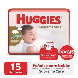 Pañal Supreme Care T: Xxg Huggies 15u.