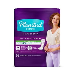 Toalla Nocturna Antibacterial Plenitud 20 uni