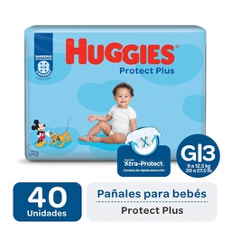 Pañal Huggies Protect Plus g x40