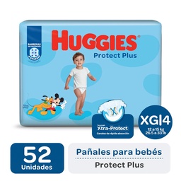 Pañal Protect Plus T: Xg Huggies 52 uni