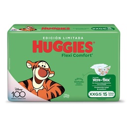 Pañal Huggies Flexi Comfort Xxg x15 Edicion Limitada