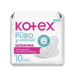 Toallas Femeninas Ultrafina Kotex 10u