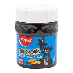 Tempera Maped Pote 250 gr Color Negro