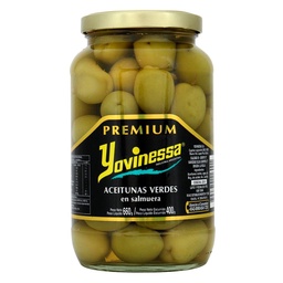 Aceitunas Verdes Yovinessa Premium Frasco 660 gr